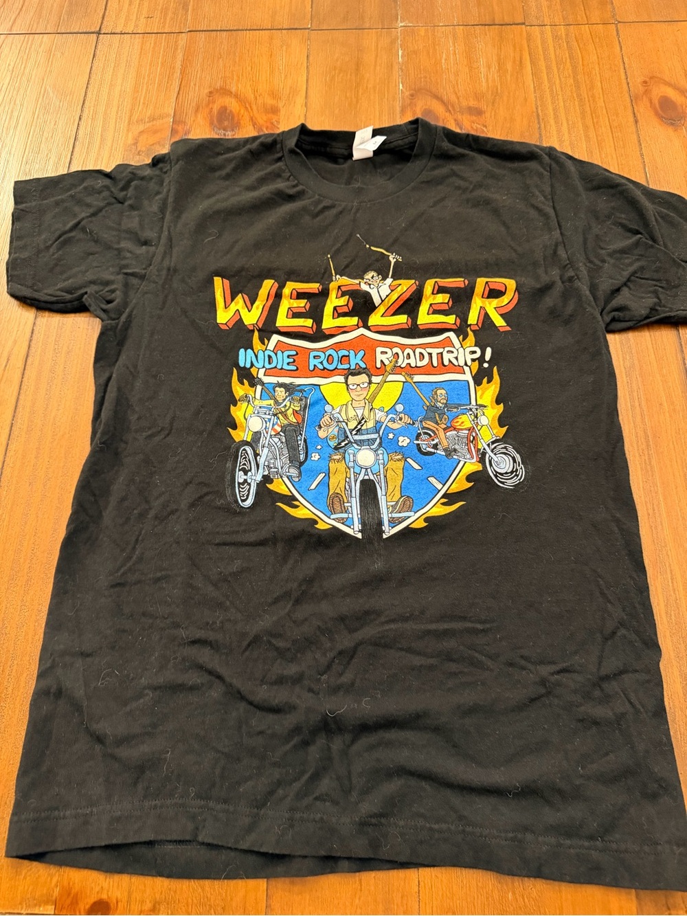 Weezer Indie Rock Roadtrip Black Graphic Tee